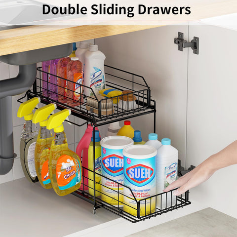 SUEH DESIGN metal construction ensures durable under-sink setup