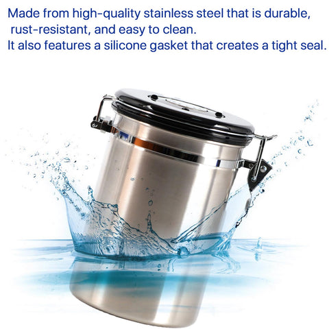 Stainless steel body provides durability and rust resistance.