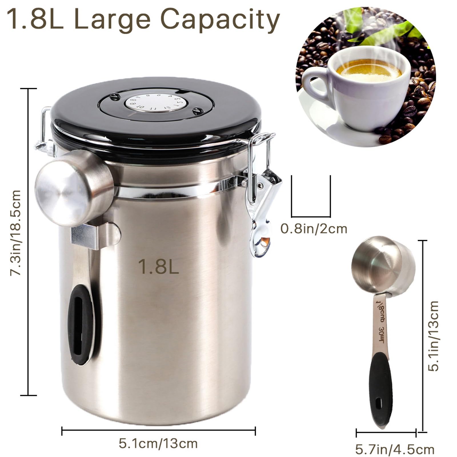 Versatile storage for tea, sugar, flour, and other dry goods.