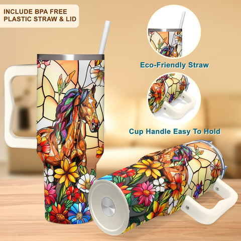 Sufavn stainless steel cup interior visible with ice for lasting cold hydration.