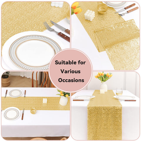 Sugargirl outdoor patio table decoration with gold sparkle