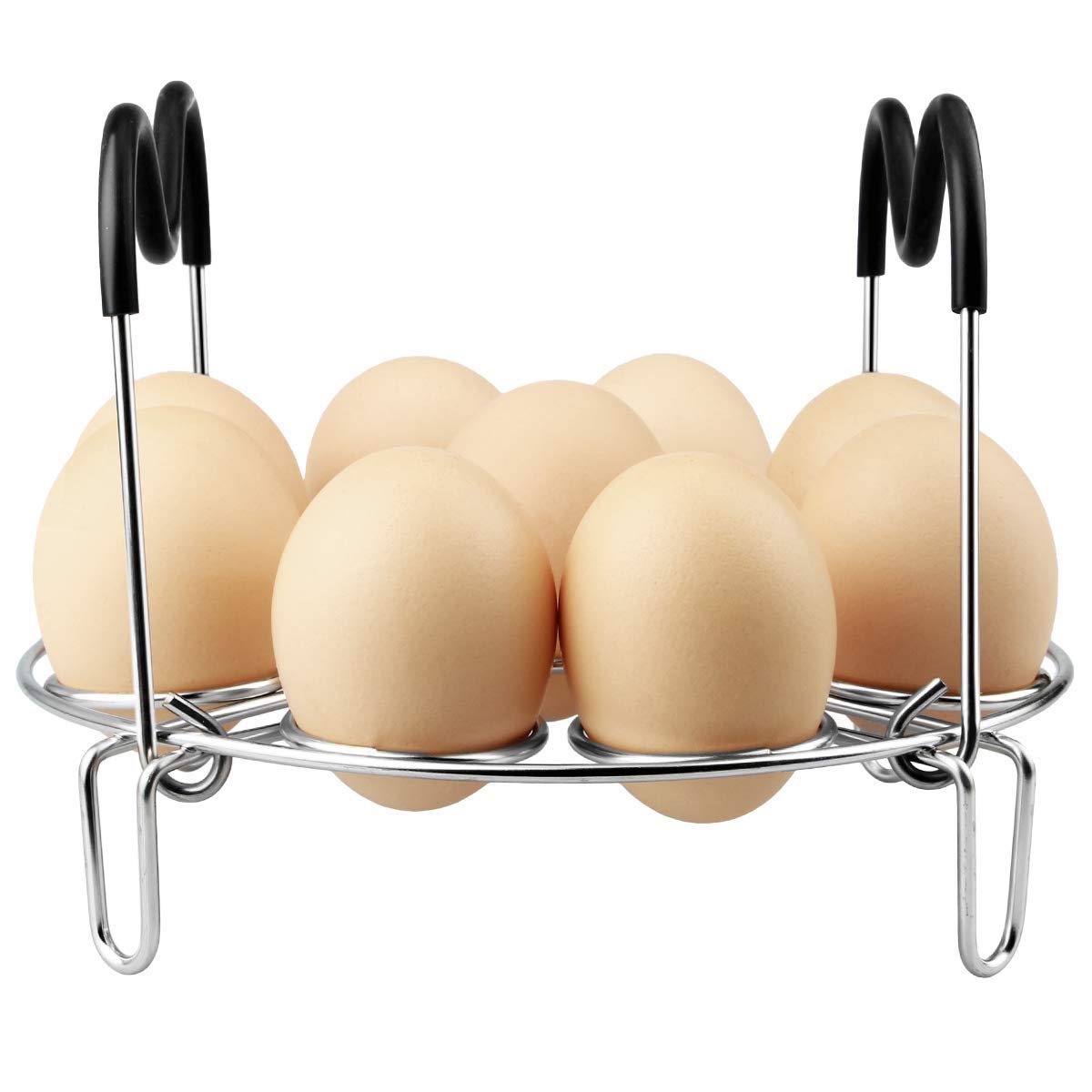 Sugaroom egg steamer rack with heat-resistant handles safely lifts eggs during steaming