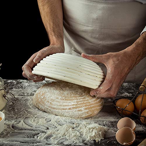 SUGUS HOUSE bread-proofing-basket-nonstick simplifies dough release and cleanup after baking.