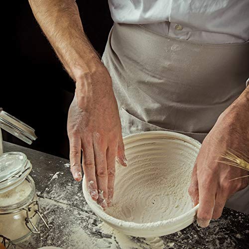 SUGUS HOUSE natural-rattan-banneton-liner-10inch ideal for artisan dough proofing.