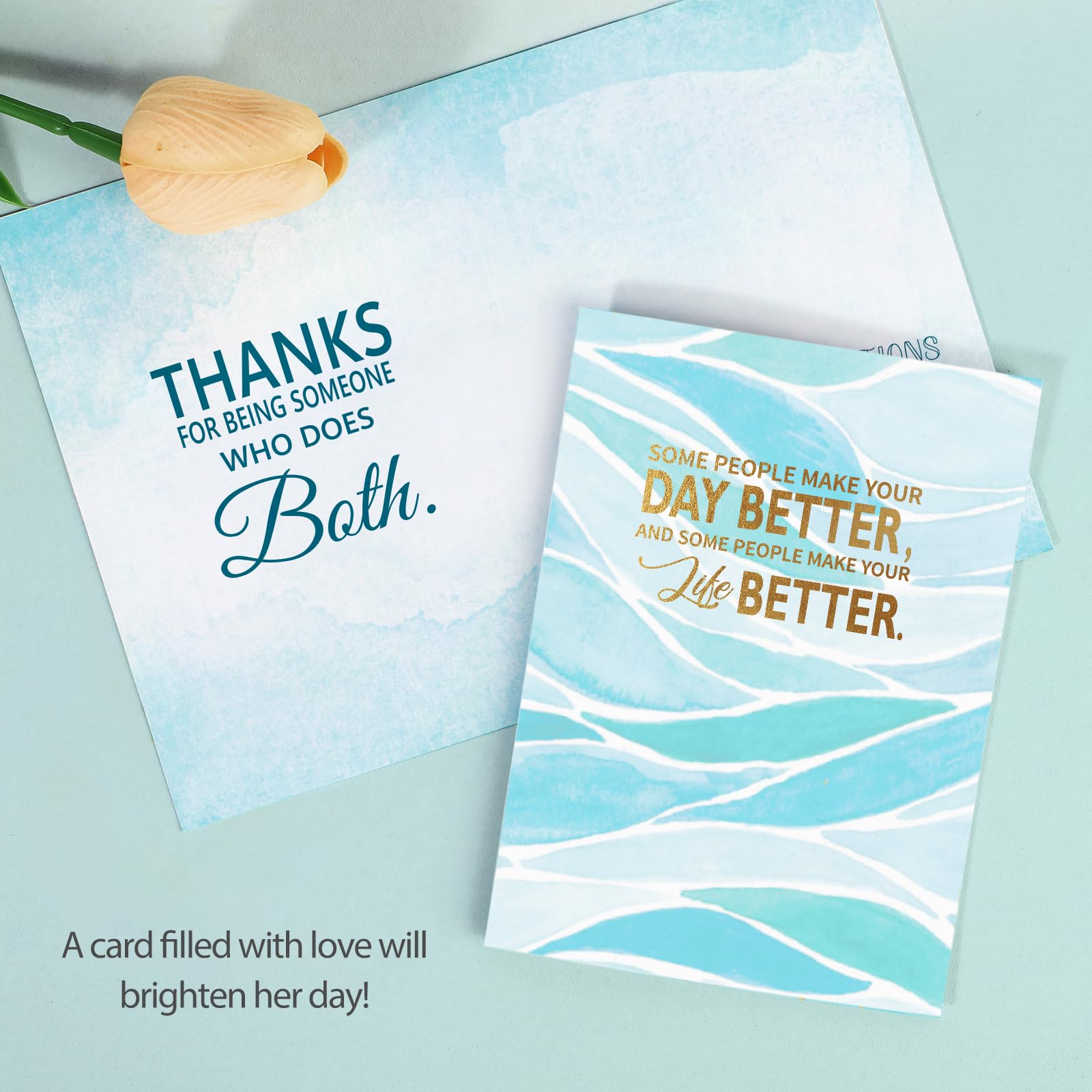 Suhctuptx double-sided greeting card conveys heartfelt messages.