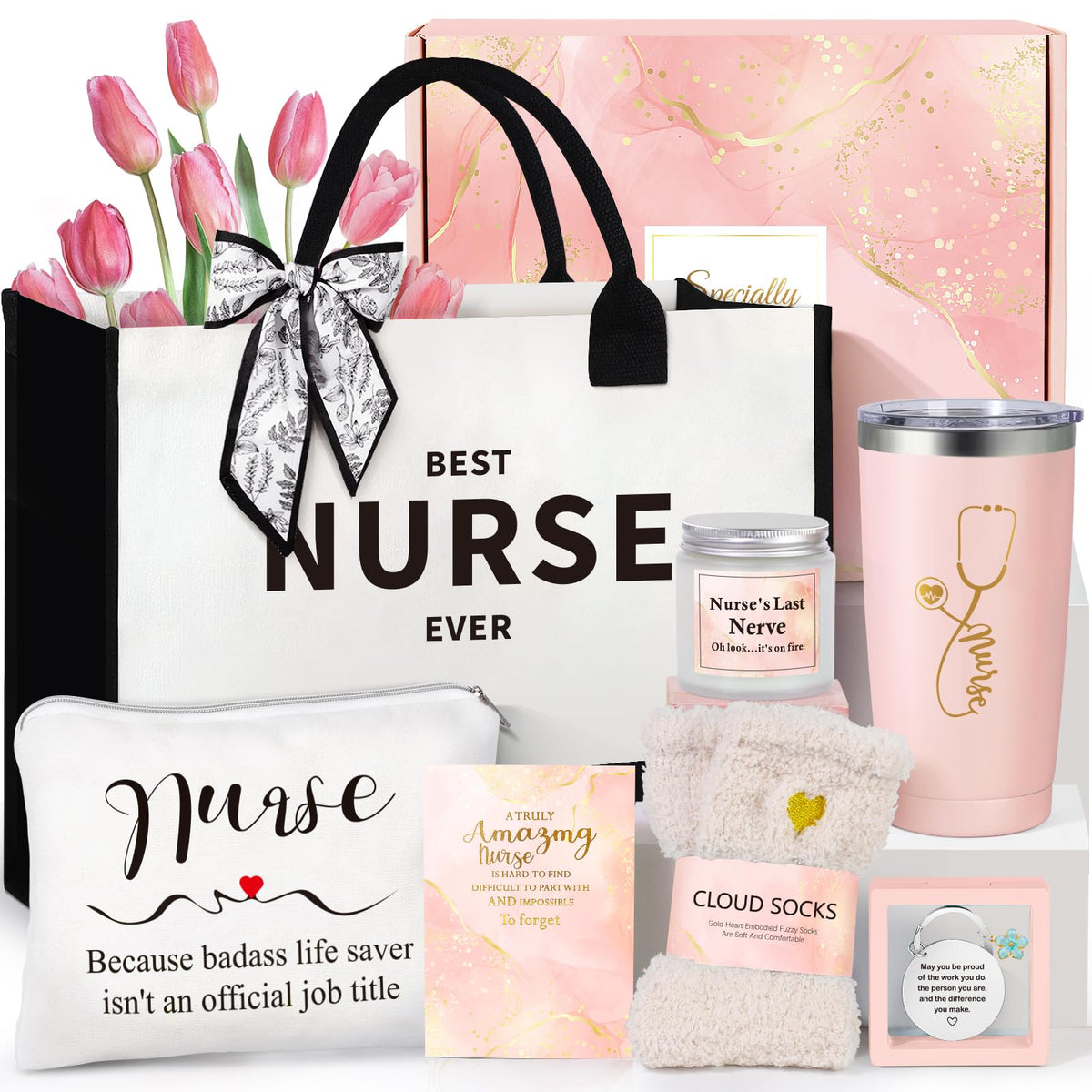 Suhctuptx canvas tote bag for nurses, durable daily carry with ample space.