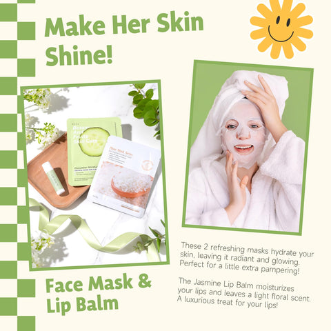 Suhctuptx Rice Face Mask nourishes and softens skin.