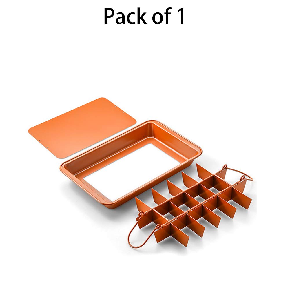 SUJUDE 12x8-1-6 inch brownie pan bakes a full, even batch