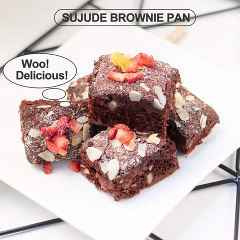SUJUDE brownie pan for square pizzas and other baked treats.