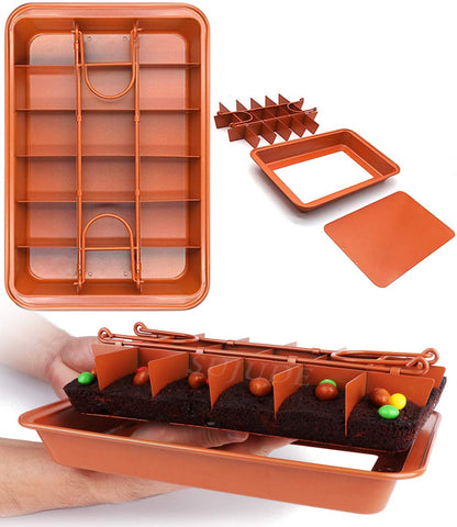 SUJUDE dishwasher-safe brownie pan for fast, convenient cleanup
