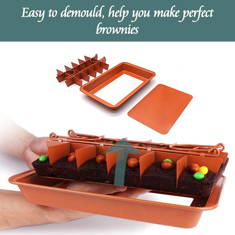 SUJUDE non-stick brownie pan delivering easy release and quick cleanup