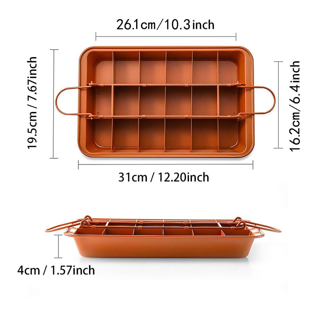 SUJUDE pre-cut brownie pan simplifies portioning for gatherings