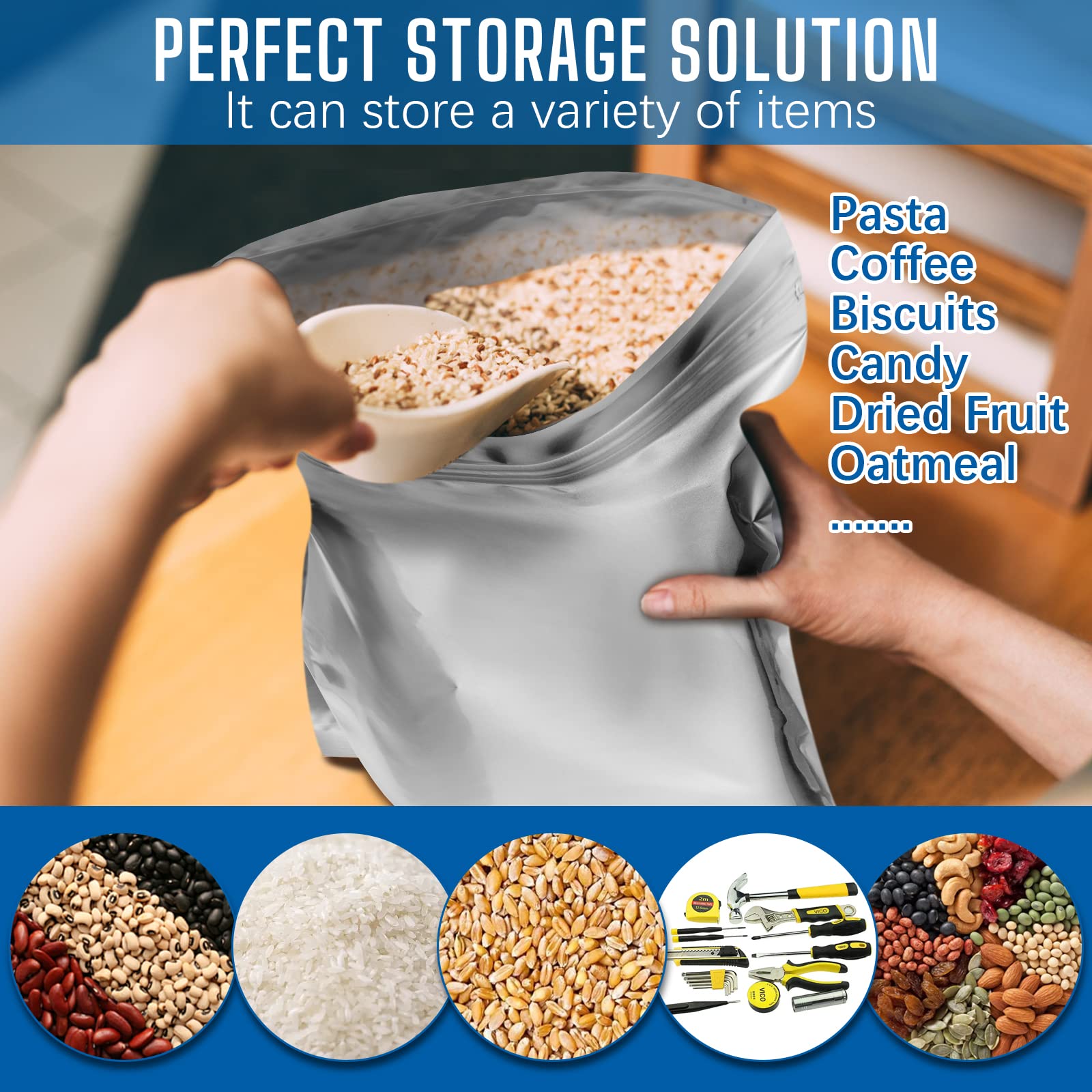 Sukerle bulk food storage kit for grains and coffee