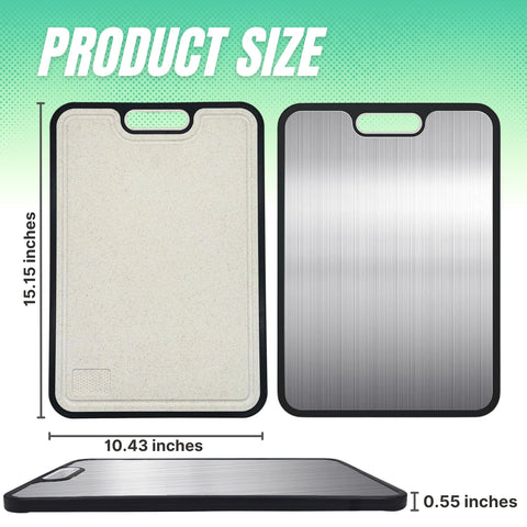 SULANDI titanium cutting board surface close-up highlights stain- and odor-resistance.