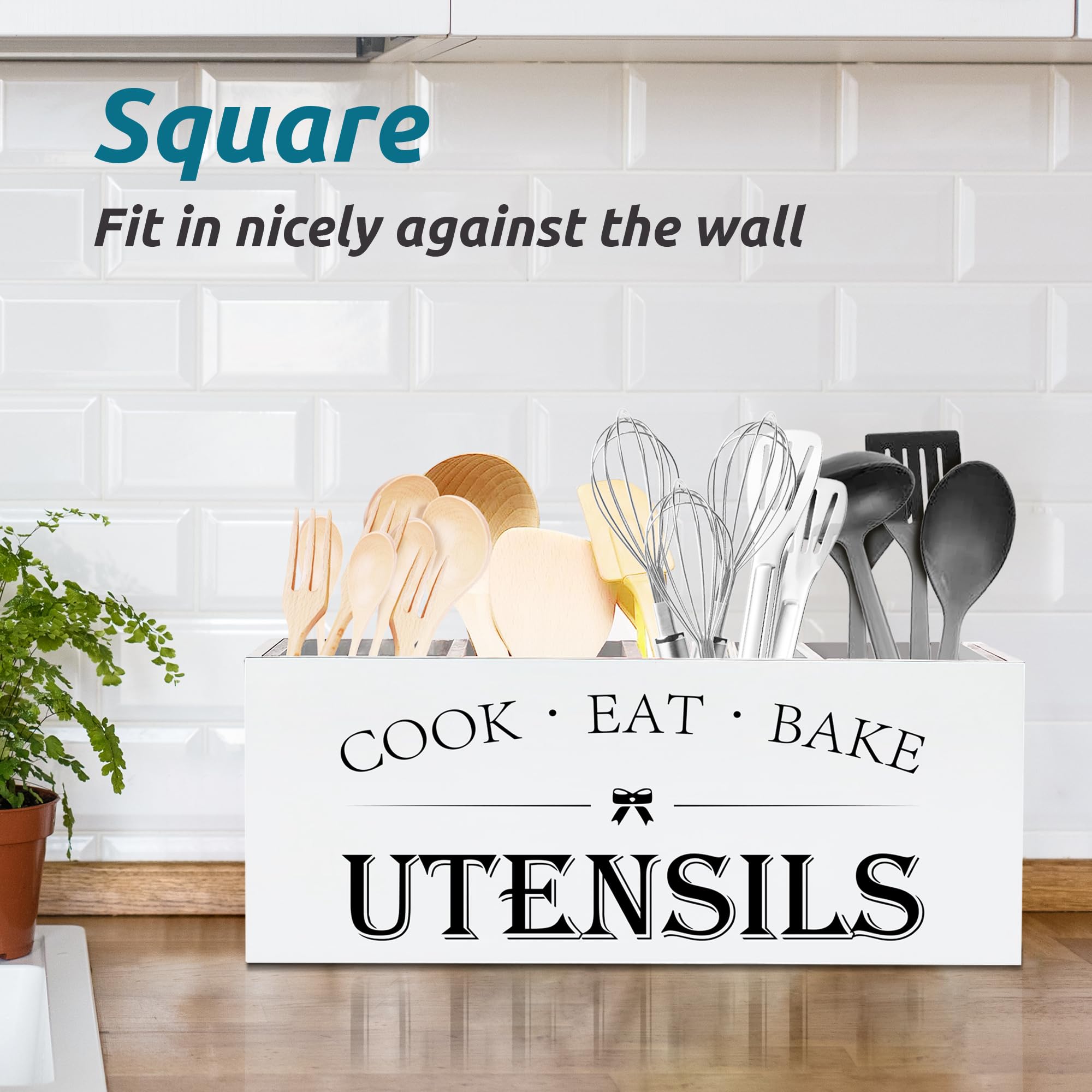 Durable wooden construction adds natural warmth to the kitchen.