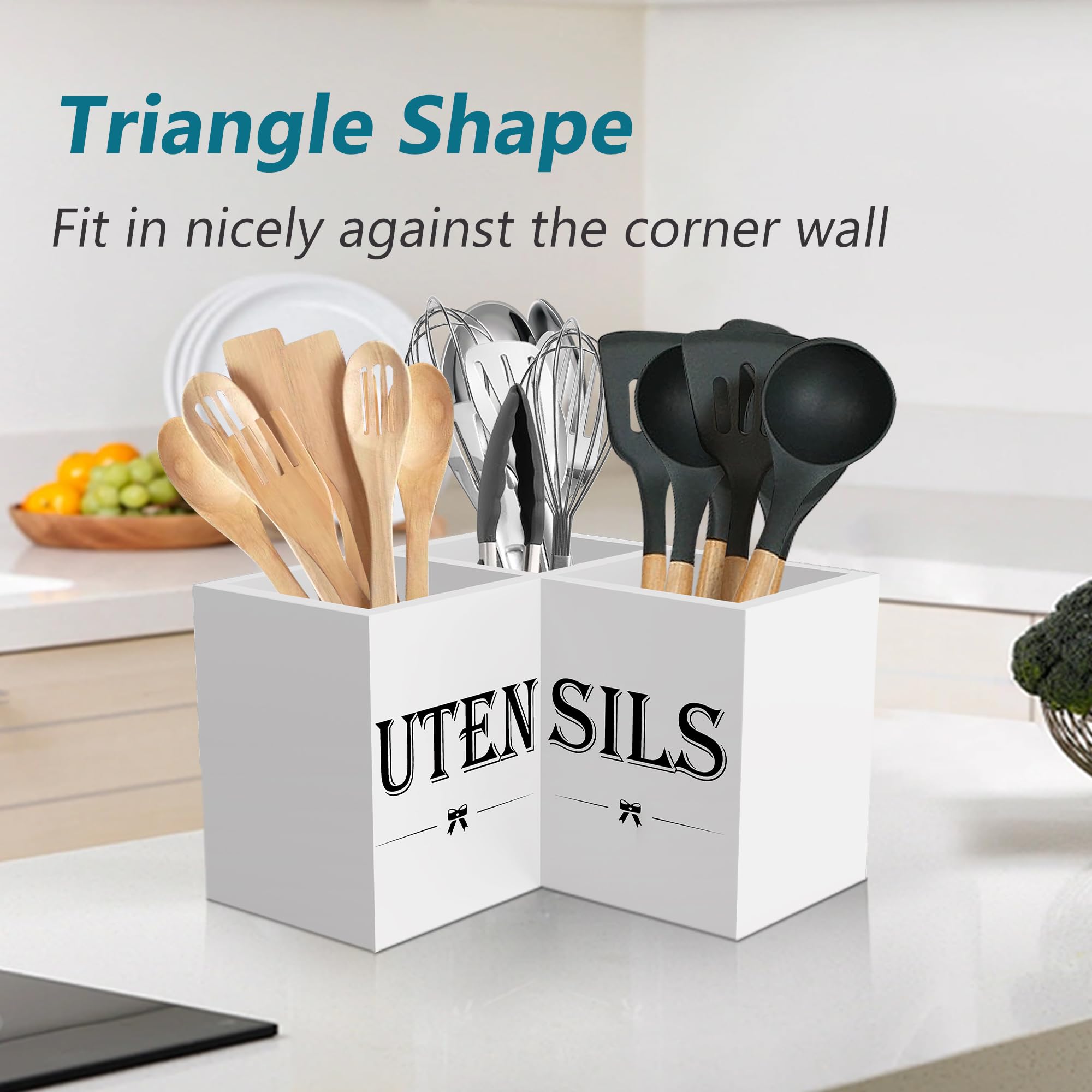 Suli extra large organizer fits up to 30-40 utensils.