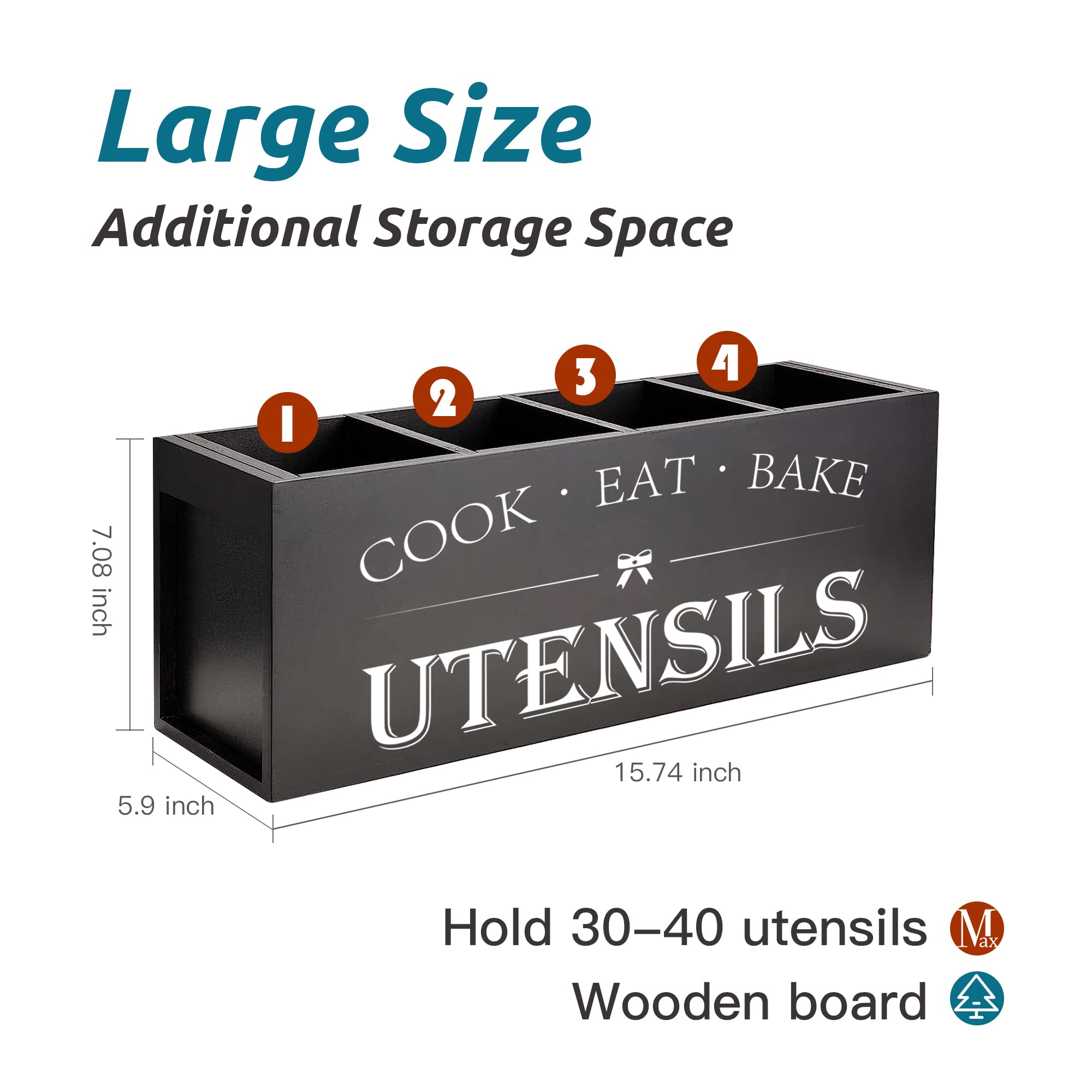 Suli removable divider utensil organizer showing flexible storage option