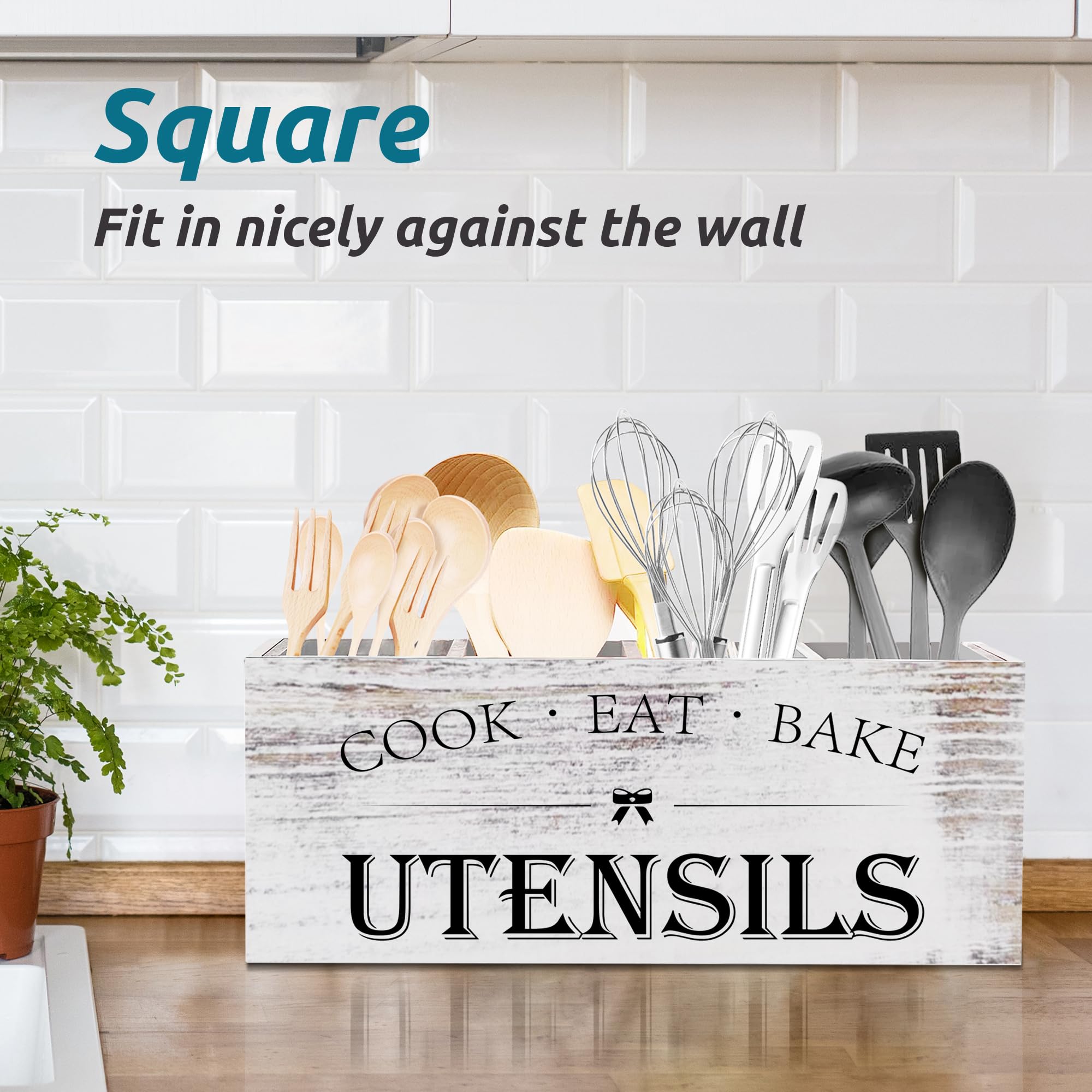 Suli four-compartment holder fits spatulas, spoons, knives, and more.