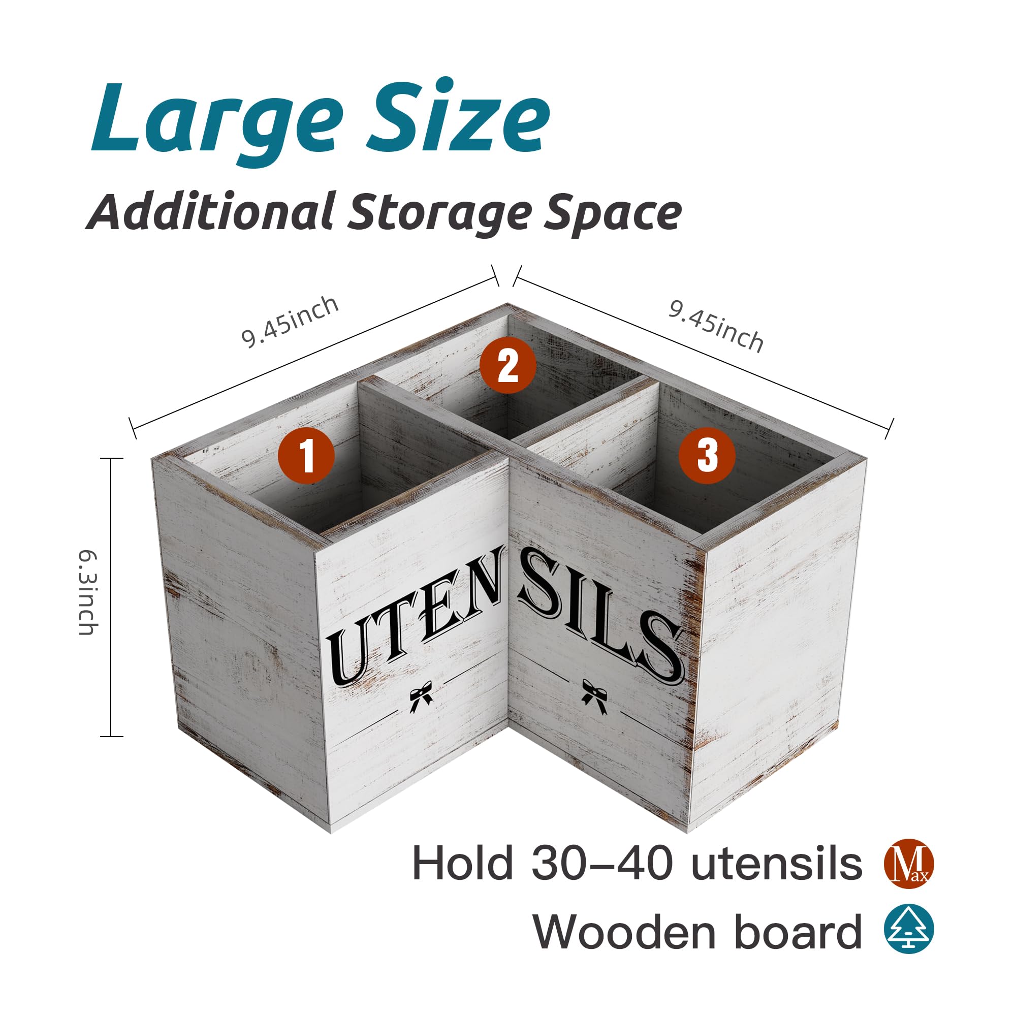 Suli corner-fit triangle utensil organizer saves space and organizes essentials