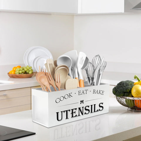 Versatile storage fits spatulas, spoons, knives, and more.