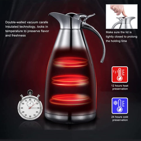 Sumerflos carafe press button pour for smooth serving