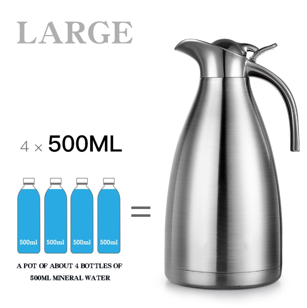 Sumerflos stainless steel carafe wide mouth enables quick cleaning