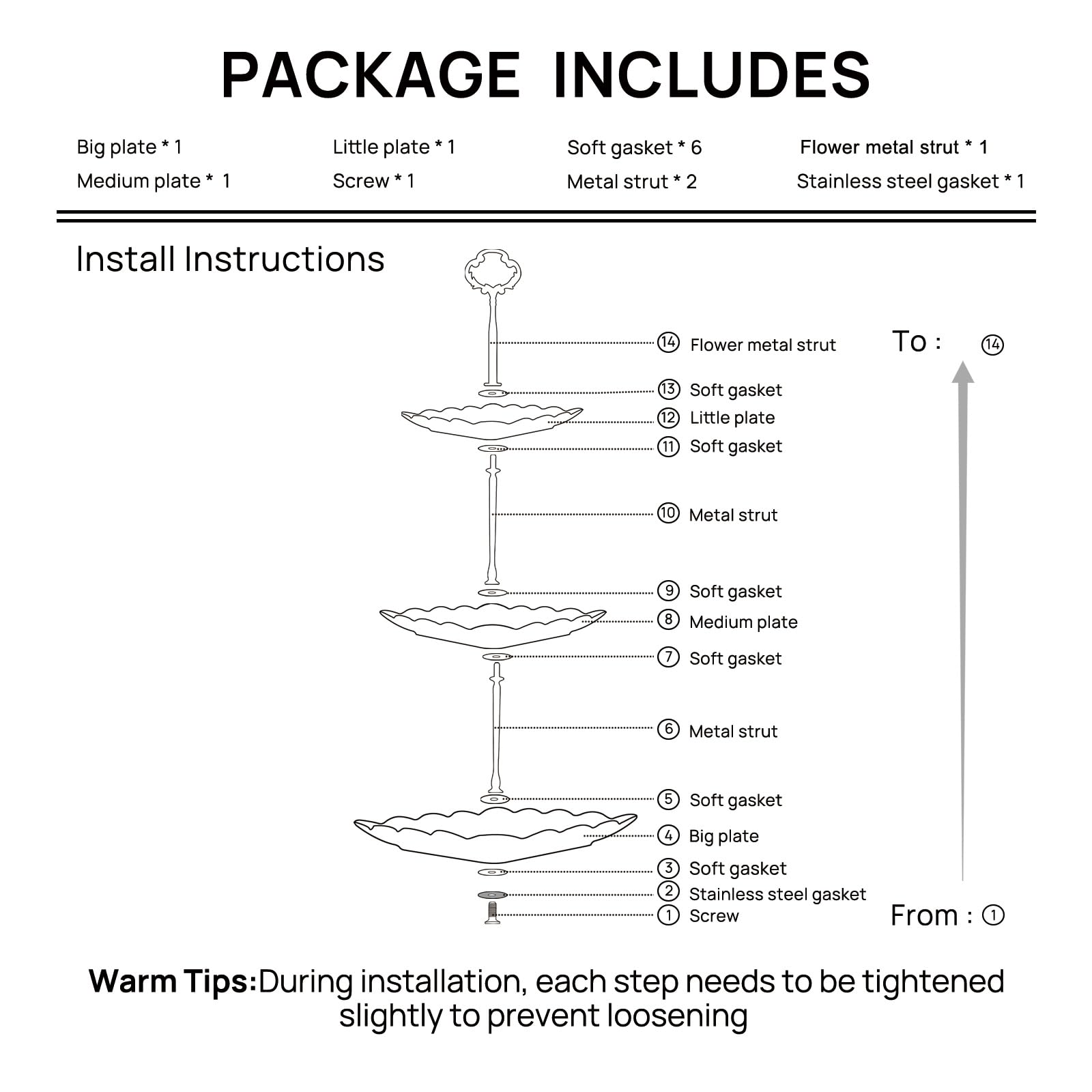 Sumerflos easy-to-assemble tiered display saves space for gatherings and daily use.