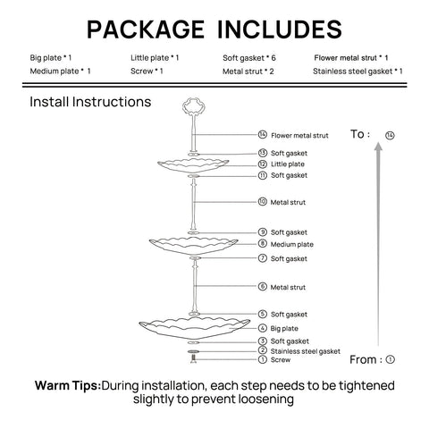 Sumerflos easy-to-assemble tiered display saves space for gatherings and daily use.