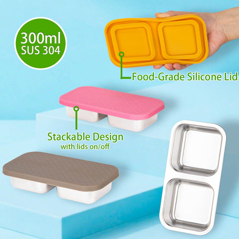 SUMERX portable 6.5-inch snack box fits in bags for easy meals on the go.