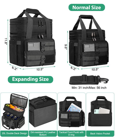 Sumestar Lunch Box water-resistant Oxford fabric protects contents.