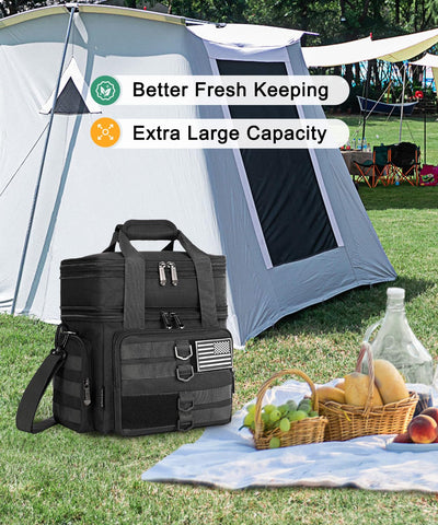 Sumestar Tactical Lunch Box dual compartments separate hot and cold foods.