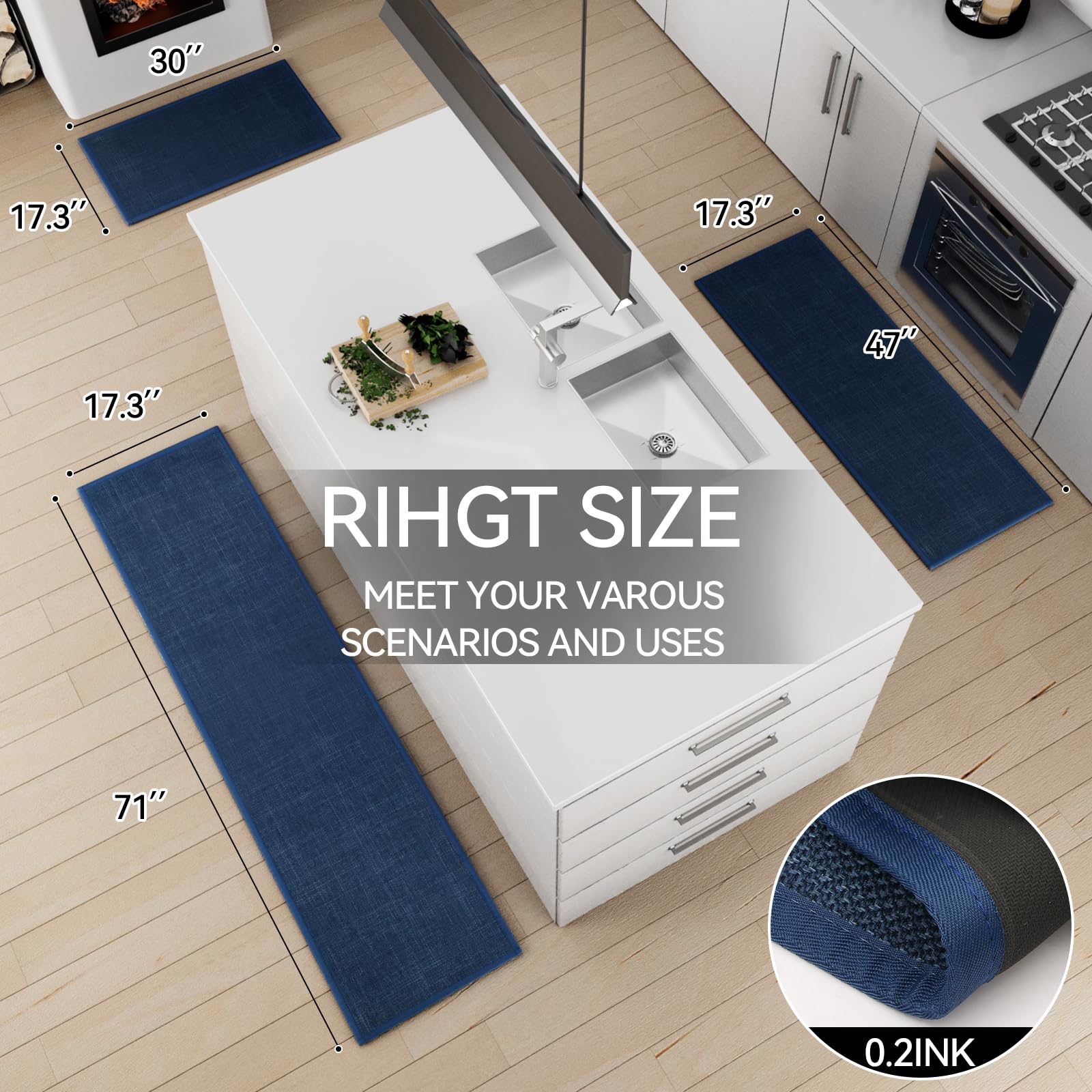 SUMLANS absorbent surface catches spills during cooking and cleanup.