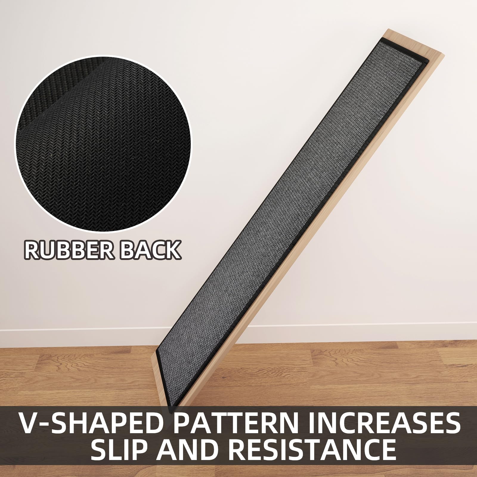 SUMLANS back view—rubber grip backing provides solid footing on slick floors.