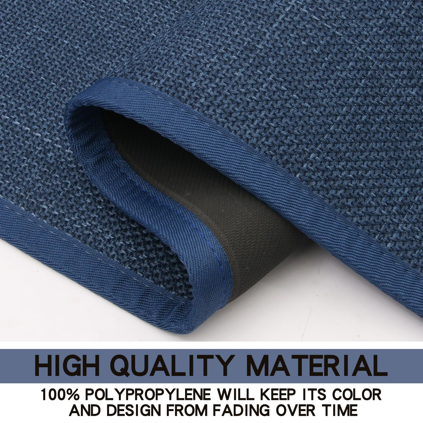 SUMLANS rubber-backed design provides reliable grip on hard floors.