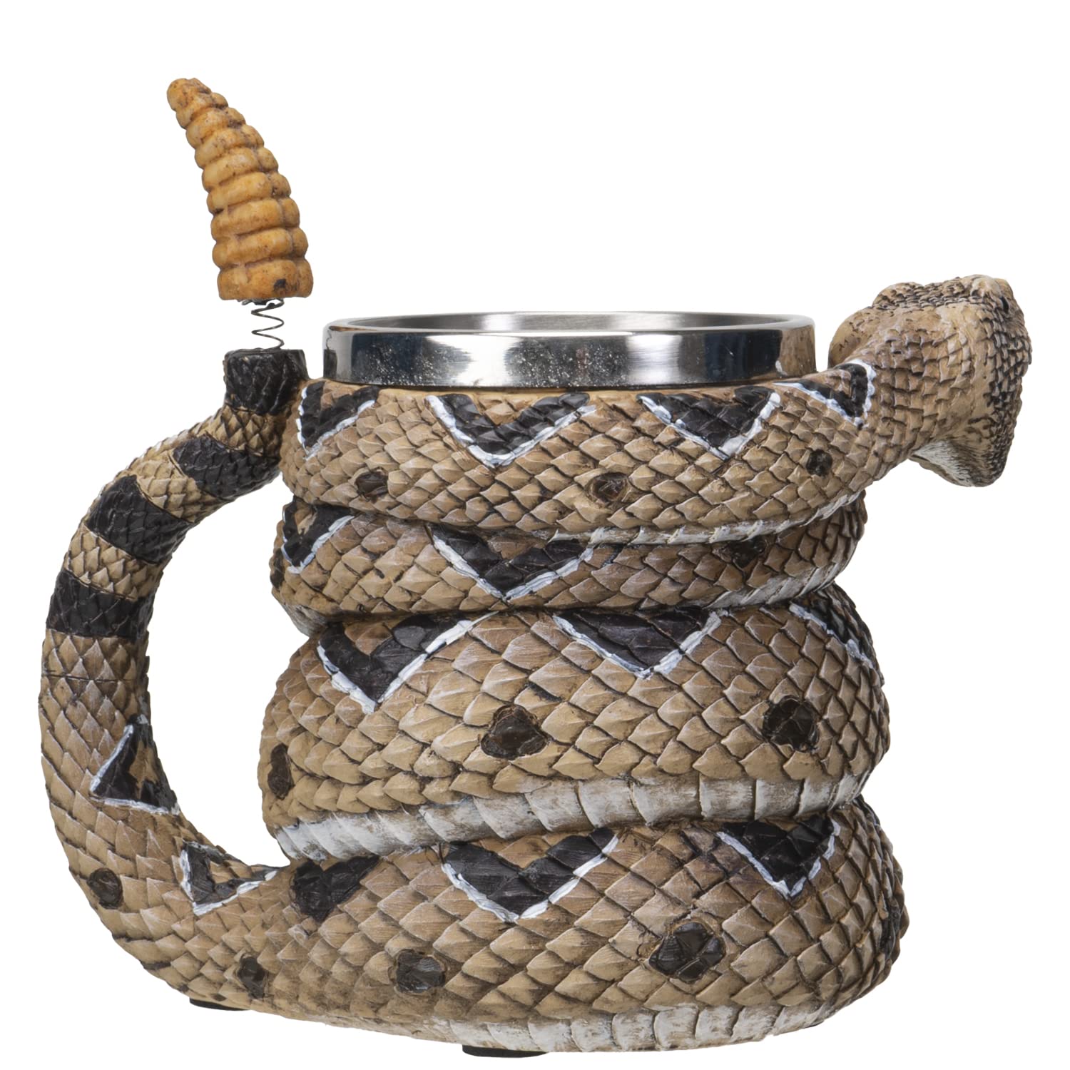 SUMMIT COLLECTION rattlesnake mug shows 16 oz capacity for generous pours