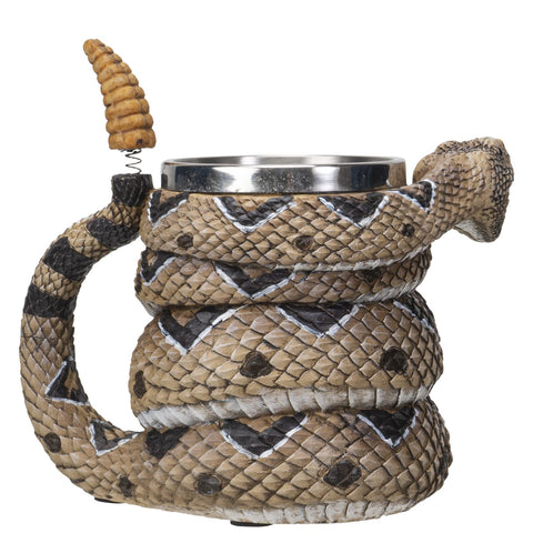 SUMMIT COLLECTION rattlesnake mug shows 16 oz capacity for generous pours