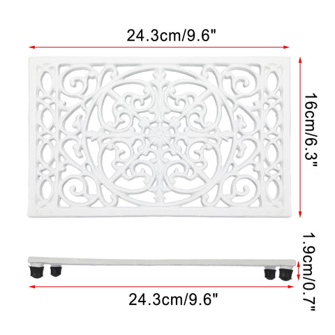 Sumnacon trivet with cushioned rubber feet prevents slipping.