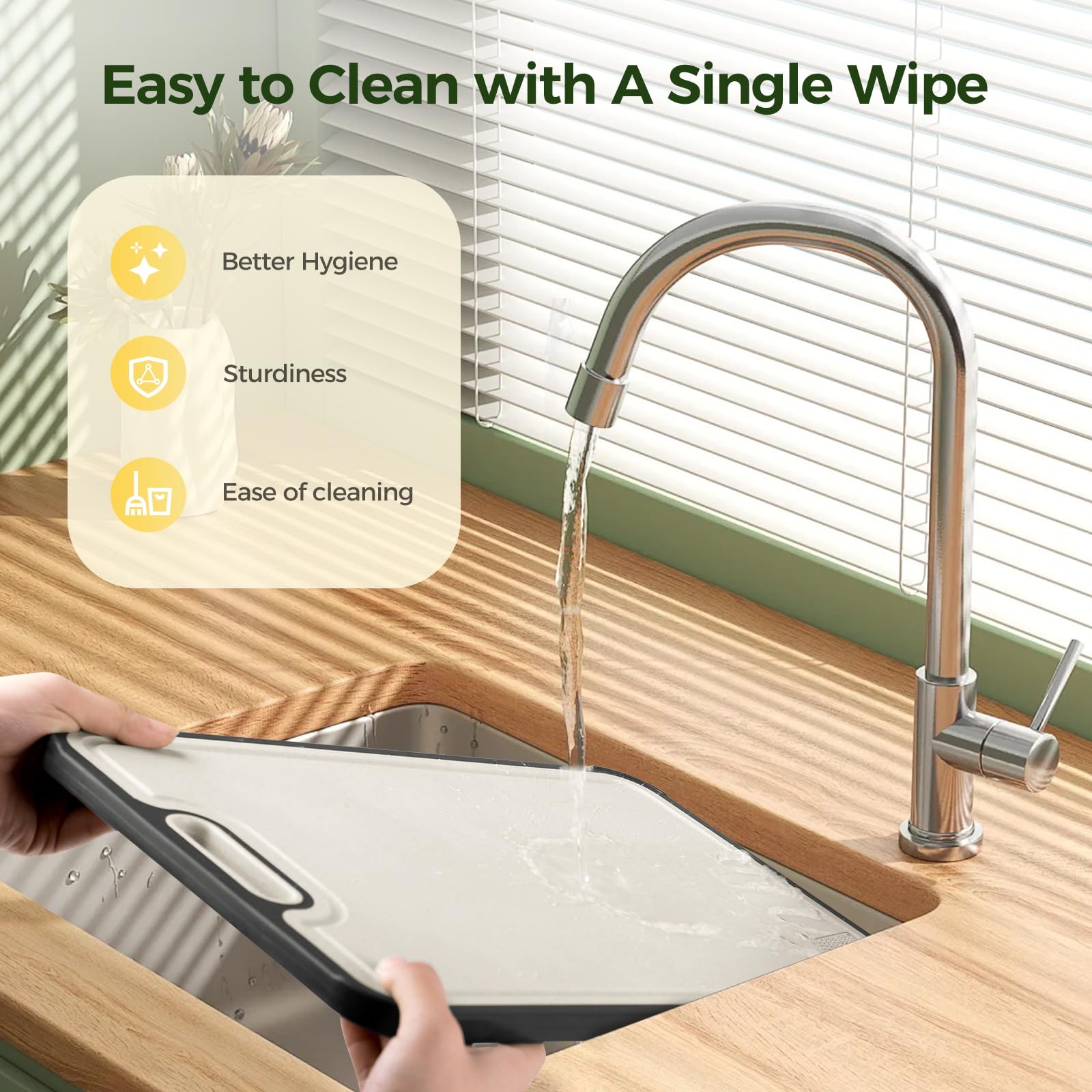 Sumzzz built-in hanging loop enables easy storage after cooking.