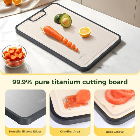 Sumzzz large 15 x 10.3 inch board offers ample prep space.