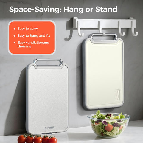 Sumzzz large 16x11 inch board fits roomy kitchen tasks.