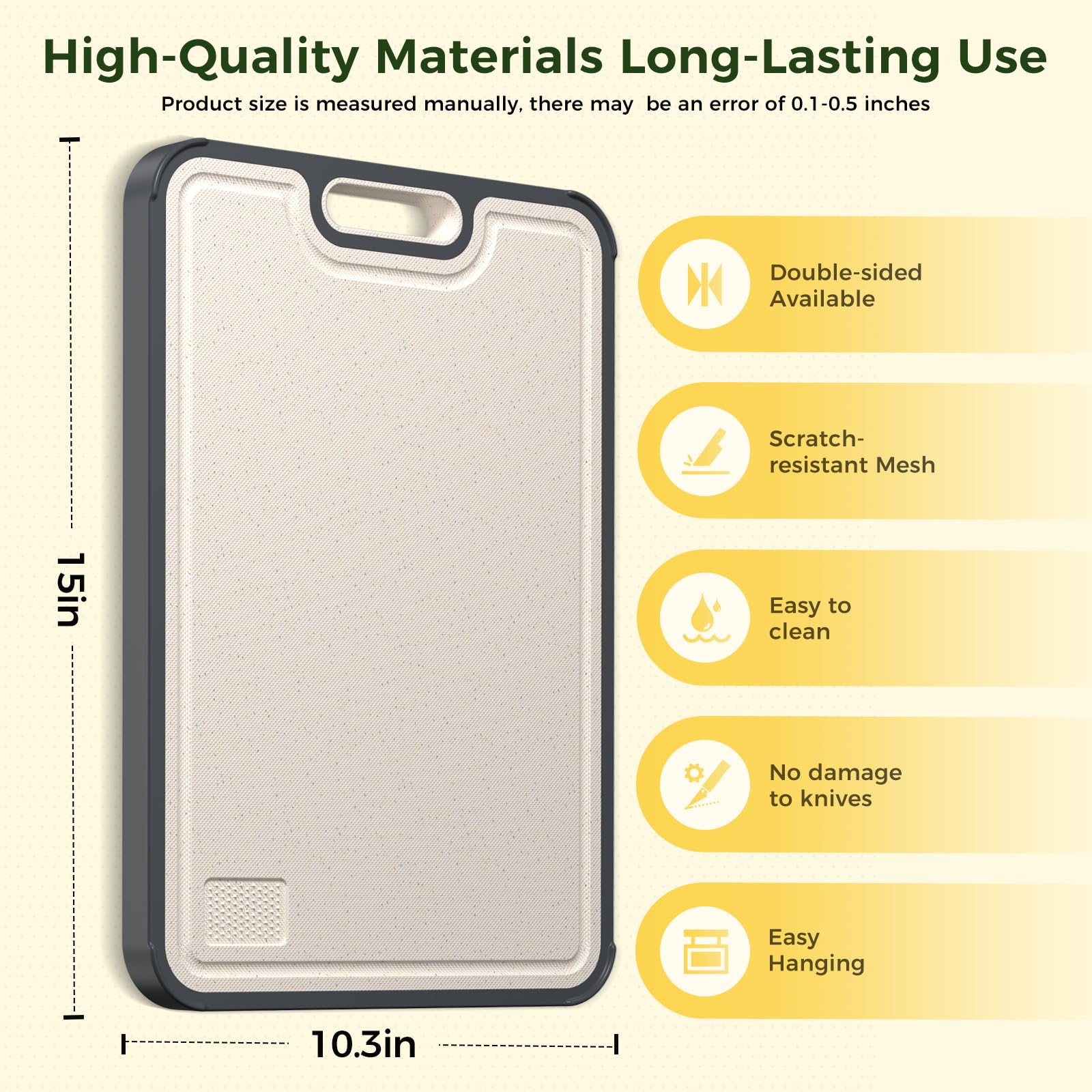 Sumzzz PP-side for vegetables and fruits provides a gentle, easy-to-clean surface.