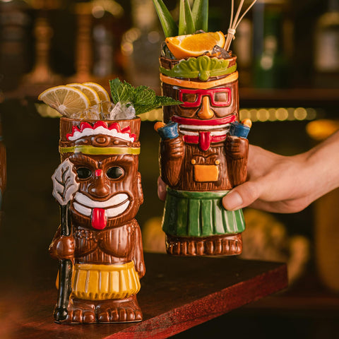 SUN GKOTTA tiki mug mouth is smooth for comfortable sipping.