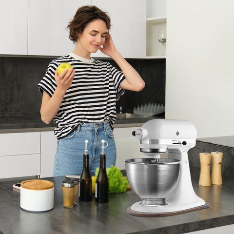 Sun3drucker bamboo slider for Classic mixers keeps counters scratch-free.