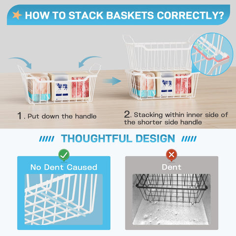 Sunally reinforced bottom crossbars protect the freezer interior during use.