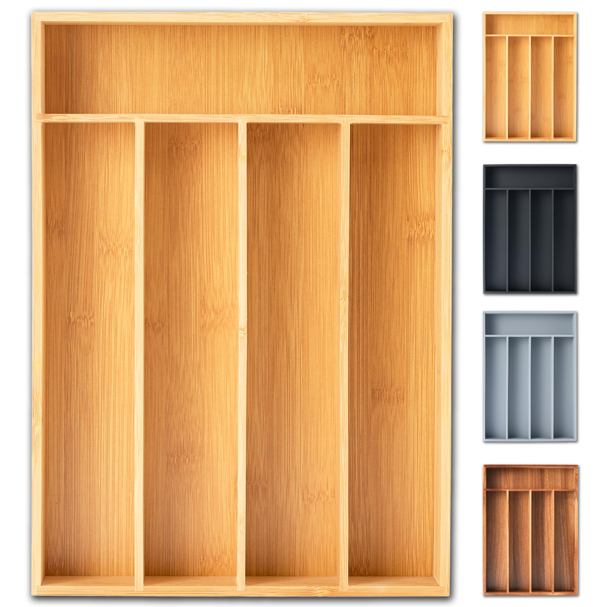 Sunbreath silverware organizer 10inch top view for neat drawers