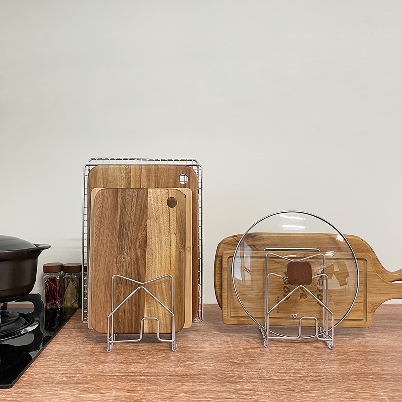 SUNFICON 304 stainless steel organizer resists rust for durable kitchen storage.