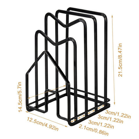 SUNFICON cutting board rack lids storage demonstrates versatile use for lids