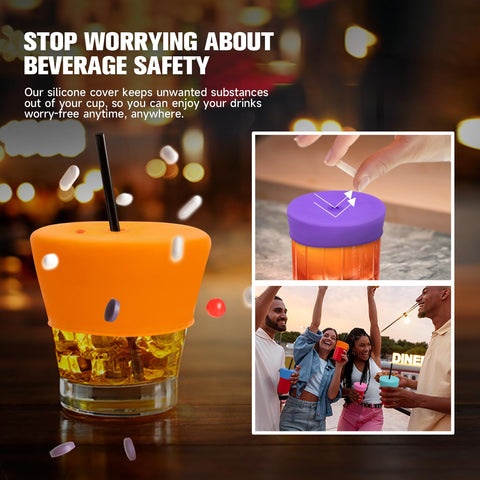 SunGrace drink cover dust shield keeps beverages clean during outdoor outings.