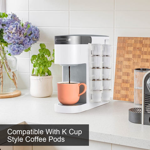 Sungrace K-Cup Holder installs on walls, cabinets, or fridges.