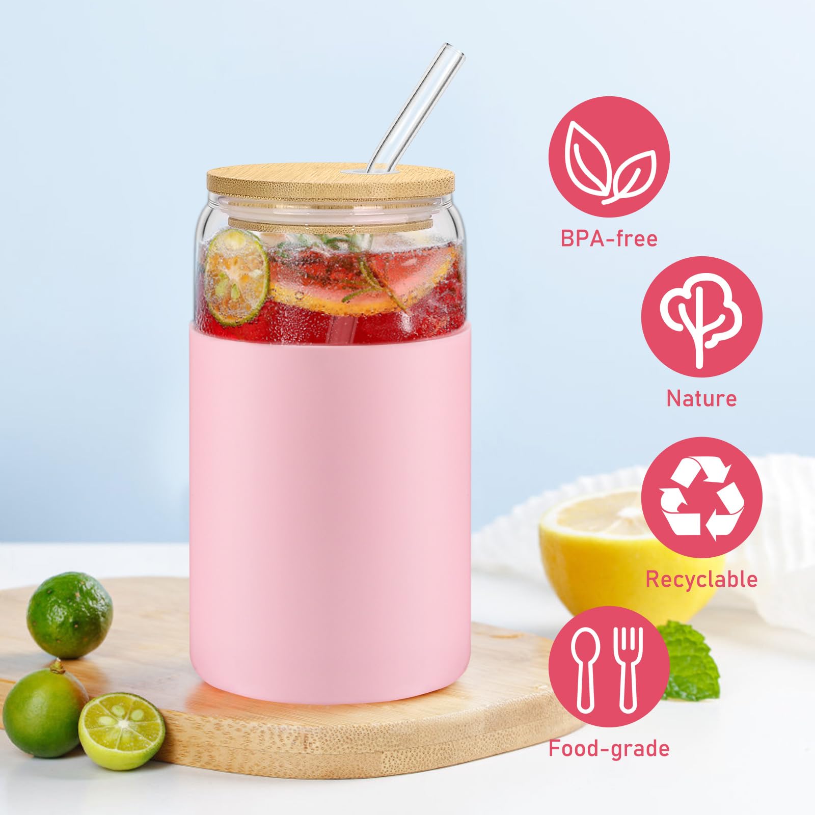 Sungwoo crystal clear glass tumbler highlighting drink color